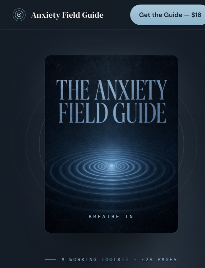The Anxiety Field Guide landing page