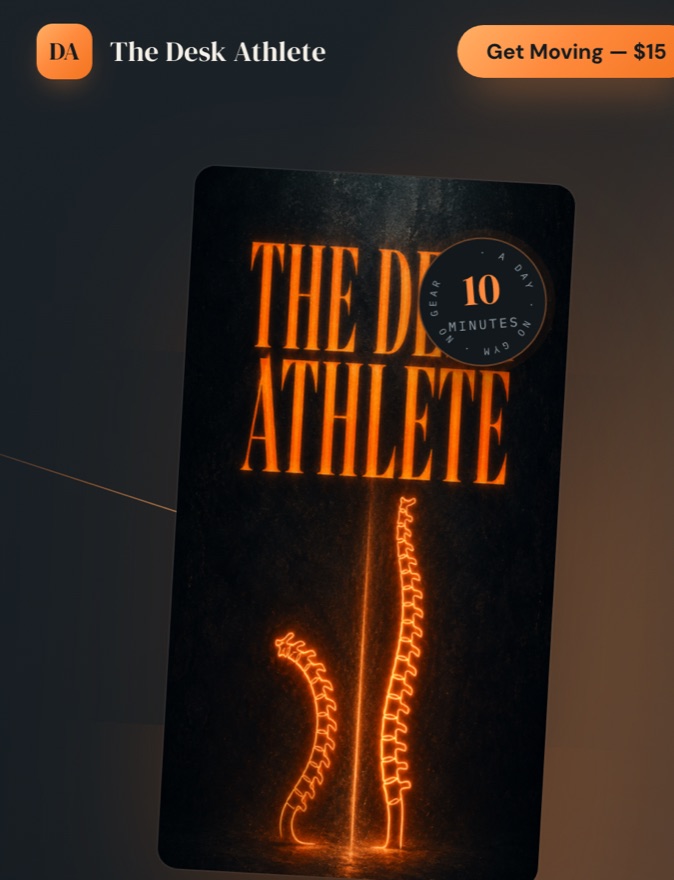 The Desk Athlete landing page